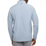 Travis Mathew Twin Fin Quarter Zip Pullover- Heather Ash Blue