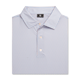 FootJoy Houndstooth Geo Lisle Polo- Blue Jay