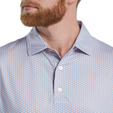 FootJoy Houndstooth Geo Lisle Polo- Blue Jay