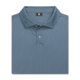 FootJoy Men's Bracket Print Lisle Polo- Navy