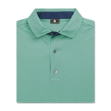 FootJoy Men's Circle Foulard Lisle Polo- Seafoam/Navy