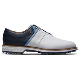 FootJoy 2024 Men's Premiere Packard Series Golf Shoes- White/Blue/Navy