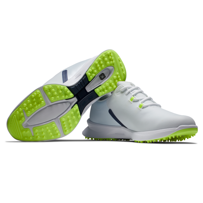 FootJoy Men's Fuel Sport Golf Shoes- White/Navy- 10.5 Wide