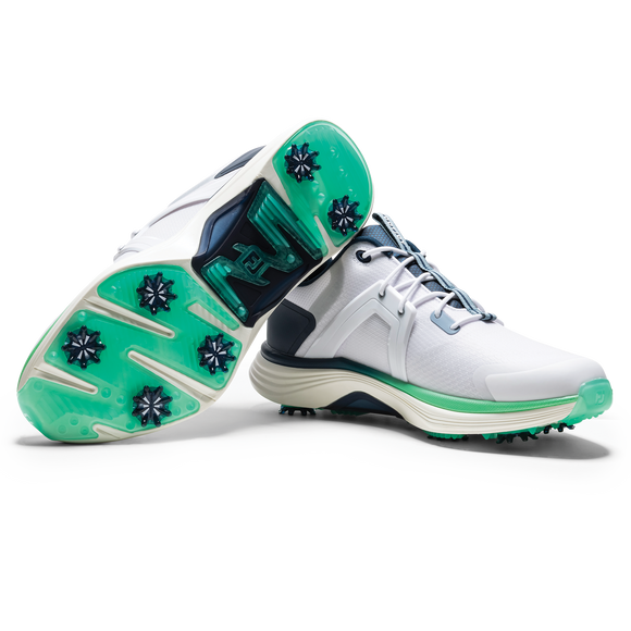 FootJoy Men's Hyperflex Golf Shoe- White/Navy/Green
