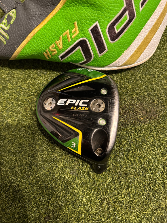 Callaway Epic Flash Sub Zero 3 15* Fairway Wood HEAD ONLY, RH