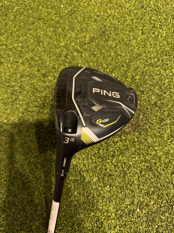 Ping G430 Max 3 15* Fairway Wood, Atla CB Stiff Flex, LH