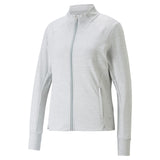 Puma Women's Cloudspun Heather Full Zip Jacket- High Rise Heather