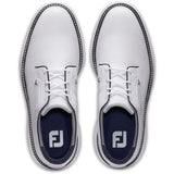 FootJoy 2024 Men's Traditions Golf Shoe- White/Navy