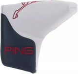 Ping Japana Mr. Ping Man Blade Putter Cover- White/Navy- New