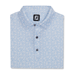 FootJoy Men's Floral Print Polo- Sky