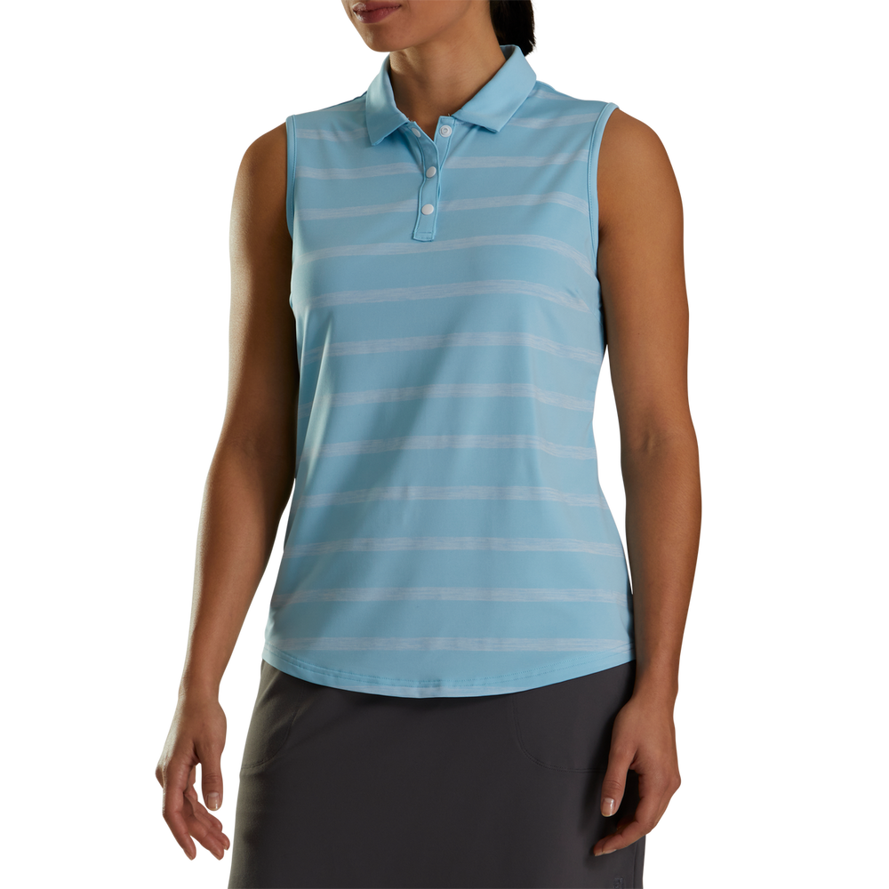 FootJoy Women's Sleeveless Spacedye Stripe Polo