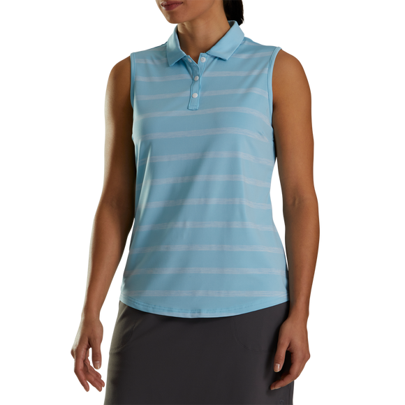 FootJoy Women's Sleeveless Spacedye Stripe Polo