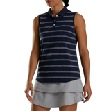 FootJoy Women's Sleeveless Spacedye Stripe Polo