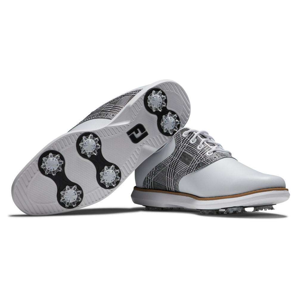 FootJoy Women's Traditions- White/Grey Golf Shoes